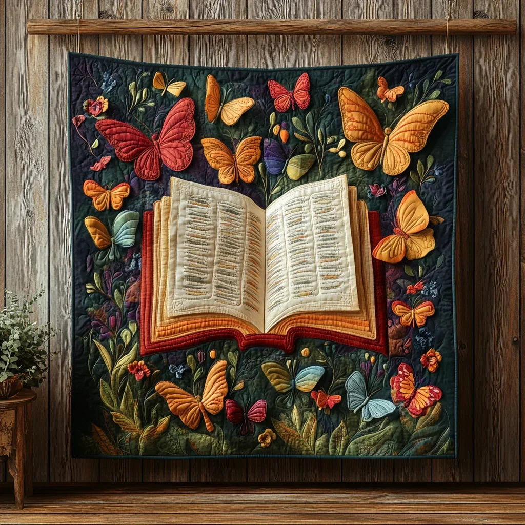 The Open Book Garden Quilt Blanket