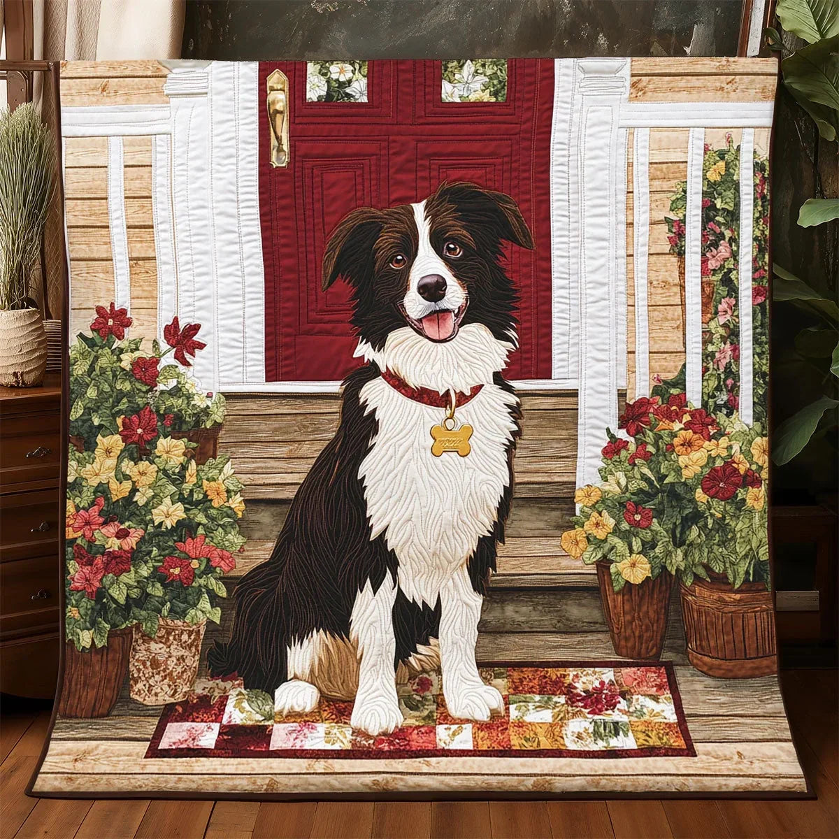 The Porch Guardian Quilt Blanket