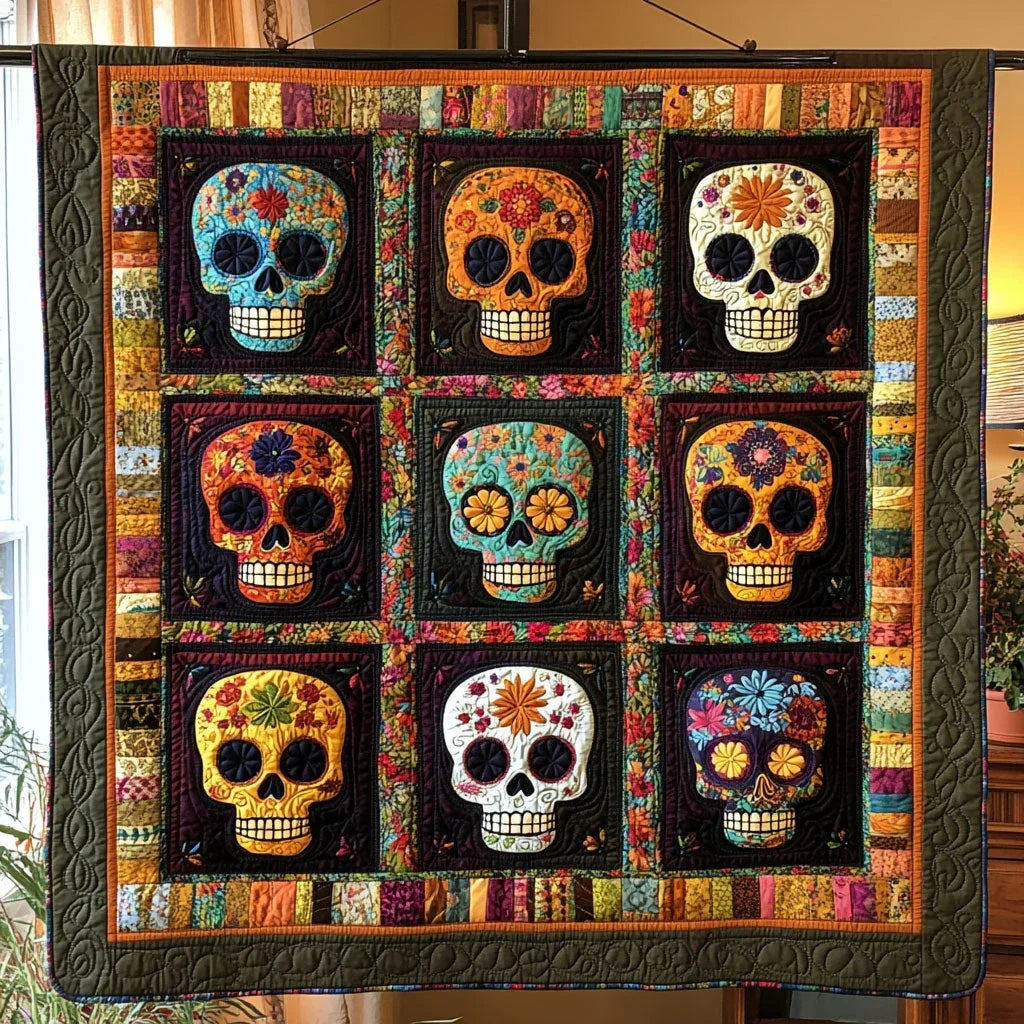 The Sacred Skull Quilt Blanket