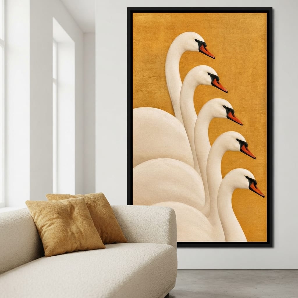The Swan Assembly Canvas Wall Art