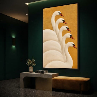 The Swan Assembly Canvas Wall Art
