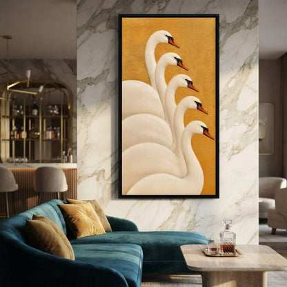 The Swan Assembly Canvas Wall Art