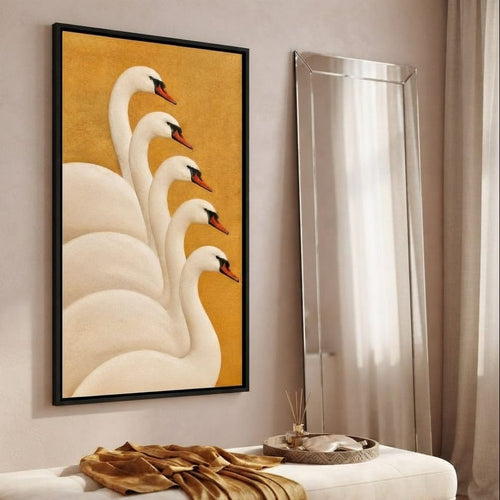 The Swan Assembly Canvas Wall Art