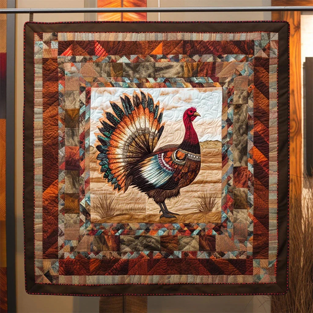 The Wandering Turkey Quilt Blanket