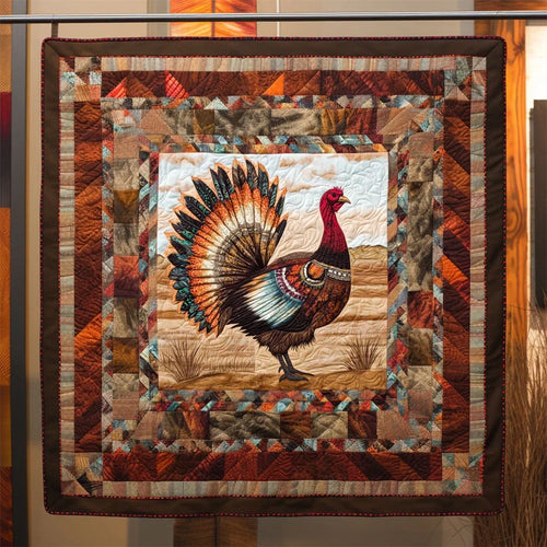 The Wandering Turkey Quilt Blanket