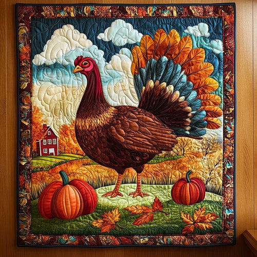 The Wandering Turkey Quilt Blanket