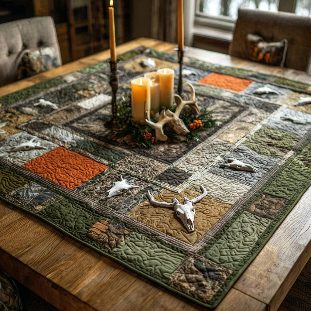 The Woodland Way Quilted Table Topper