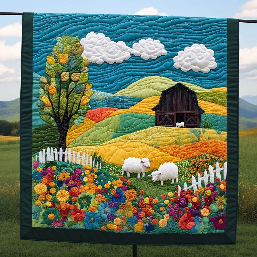 The Woolly Fence Quilt Blanket
