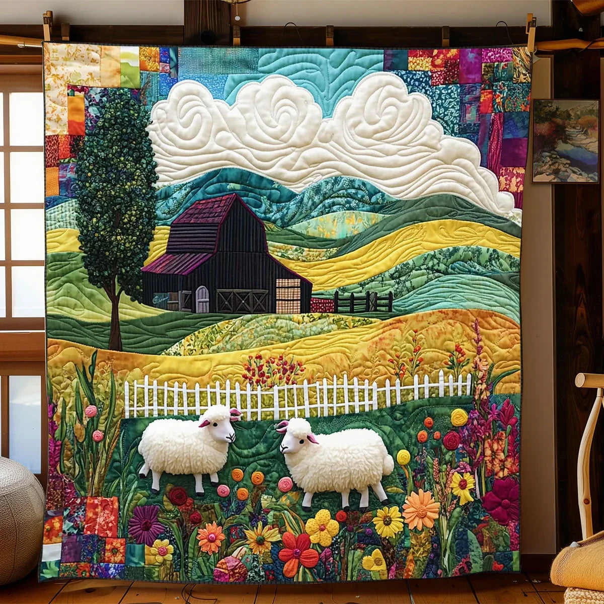 The Woolly Fence Quilt Blanket