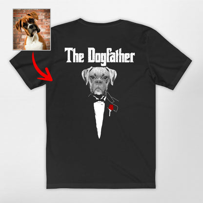 The Dog Father Backside T-Shirt, custom pet portrait gift for pet lovers (view 3)