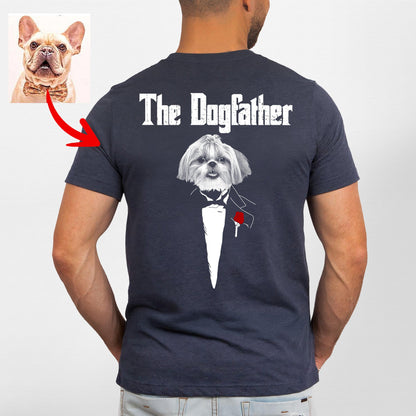 The Dog Father Backside T-Shirt, custom pet portrait gift for pet lovers (view 4)
