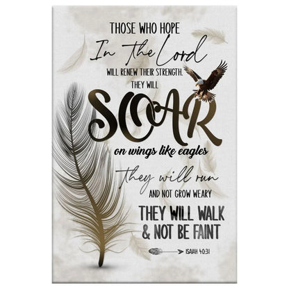 soar on wings like eagles isaiah 40 31 christian wall art canvas (Landscape) (view 5)