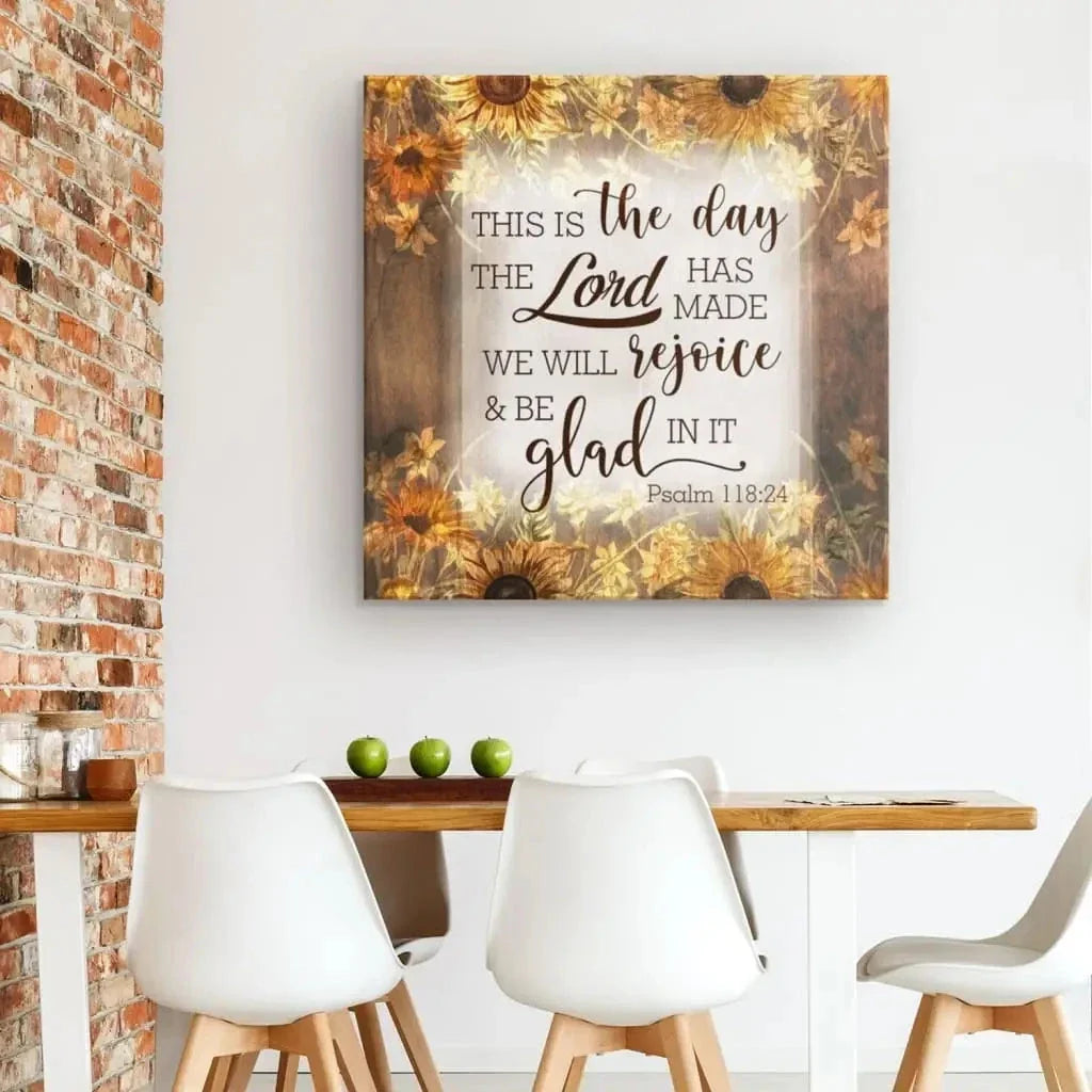 this is the day the lord has made psalm 118 24 wall art canvas print (Landscape) (view 9)