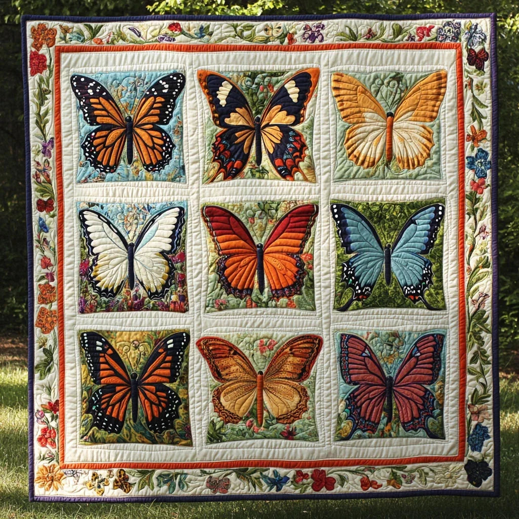 Thorn And Flutter Quilt Blanket