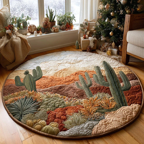 Thorny Beauty Quilted Round Mat