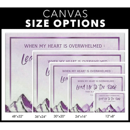 when my heart is overwhelmed mountain psalm 61 2 wall art canvas print (Landscape) (view 6)