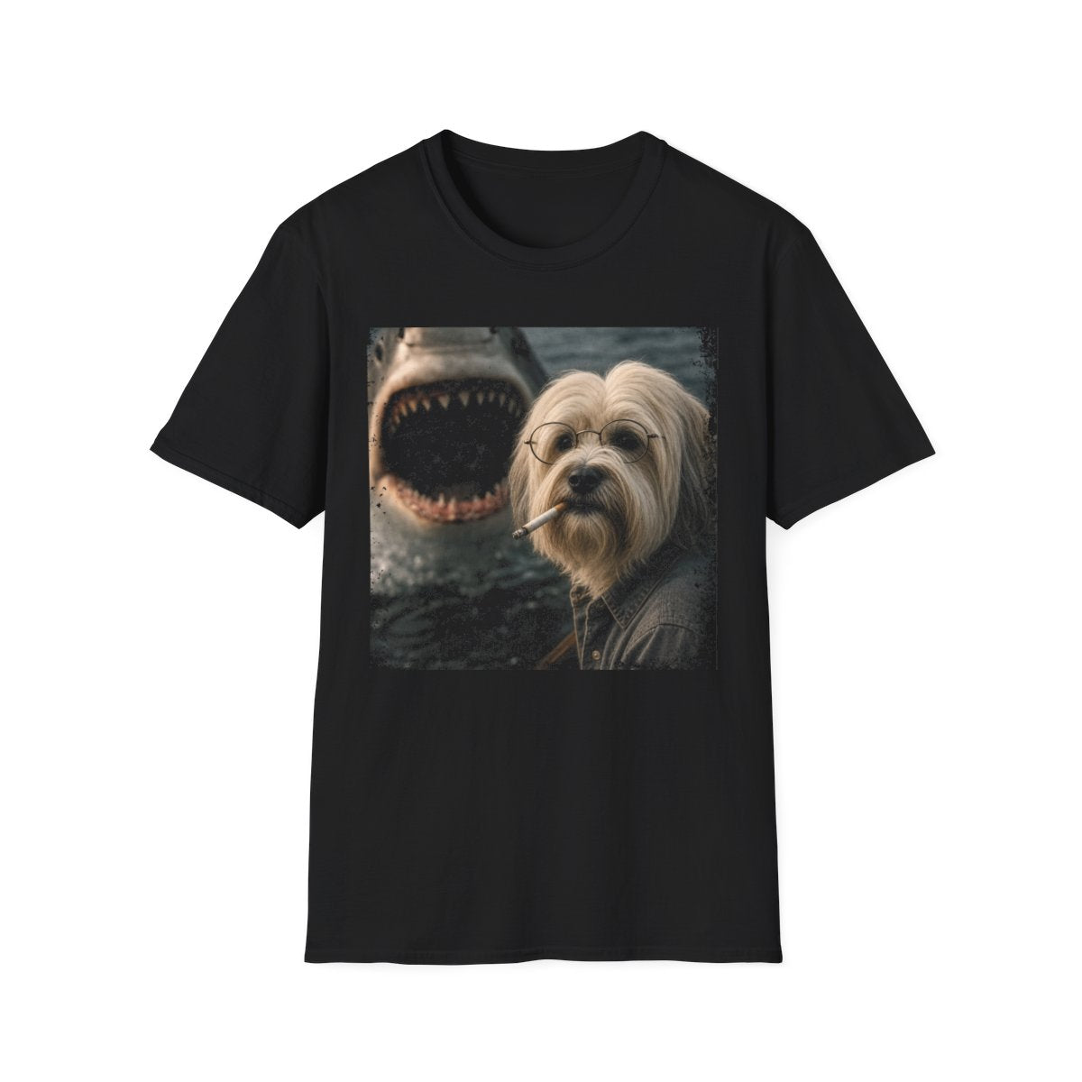 Tibetan Terrier and Shark Tee
