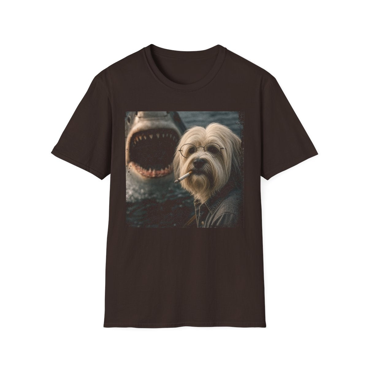 Tibetan Terrier and Shark Tee