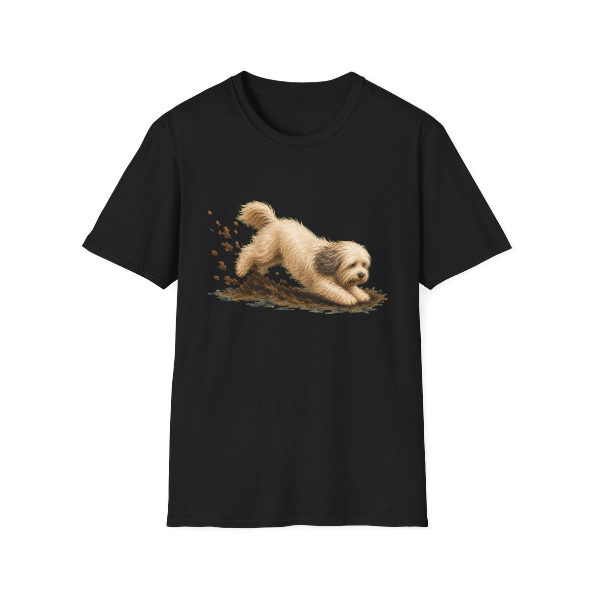 Tibetan Terrier Excavating Mode On Tee