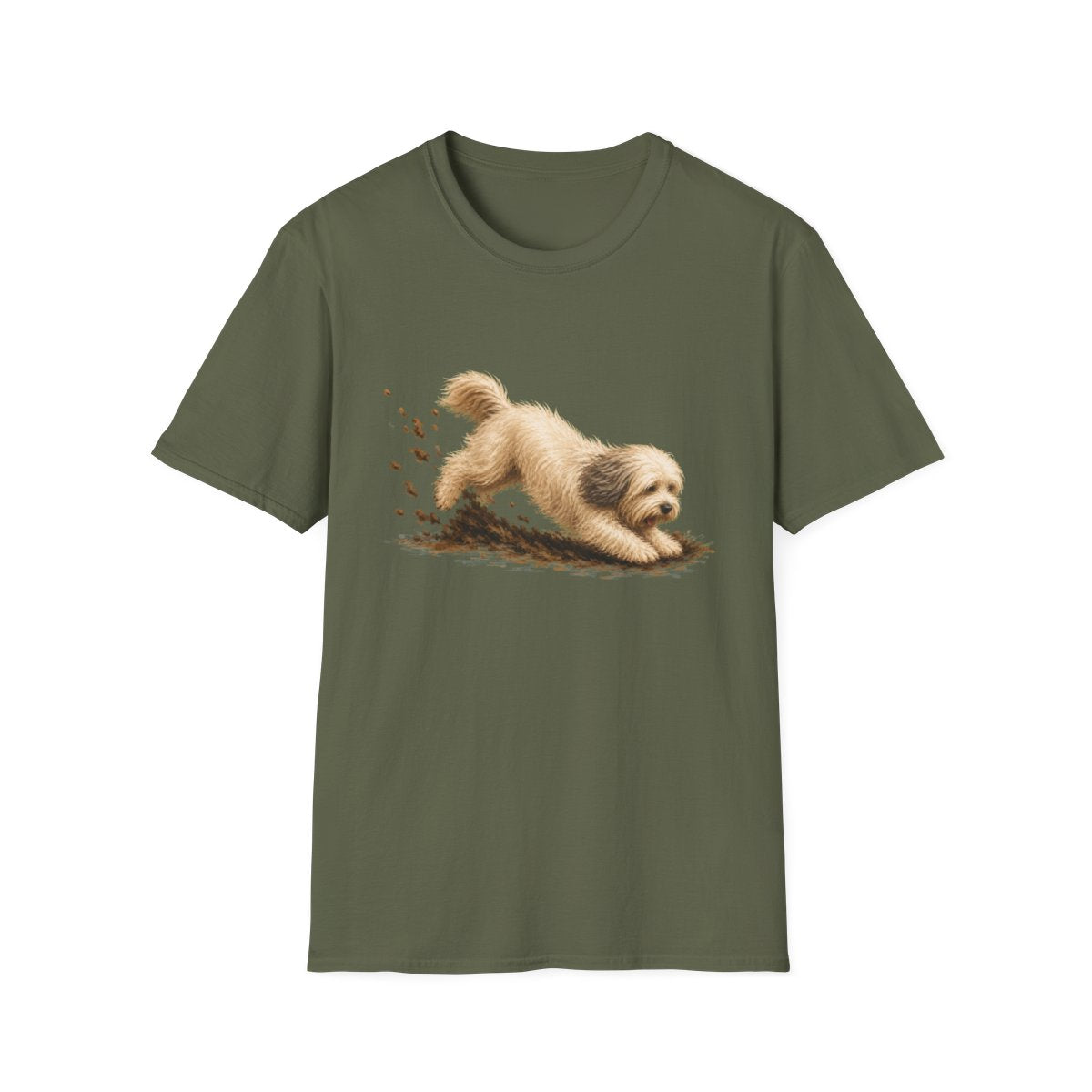 Tibetan Terrier Excavating Mode On Tee