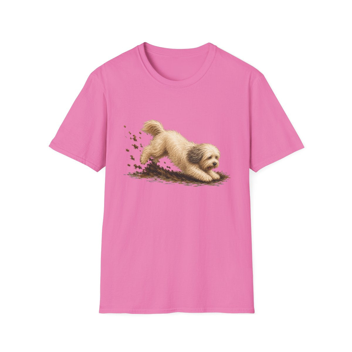Tibetan Terrier Excavating Mode On Tee