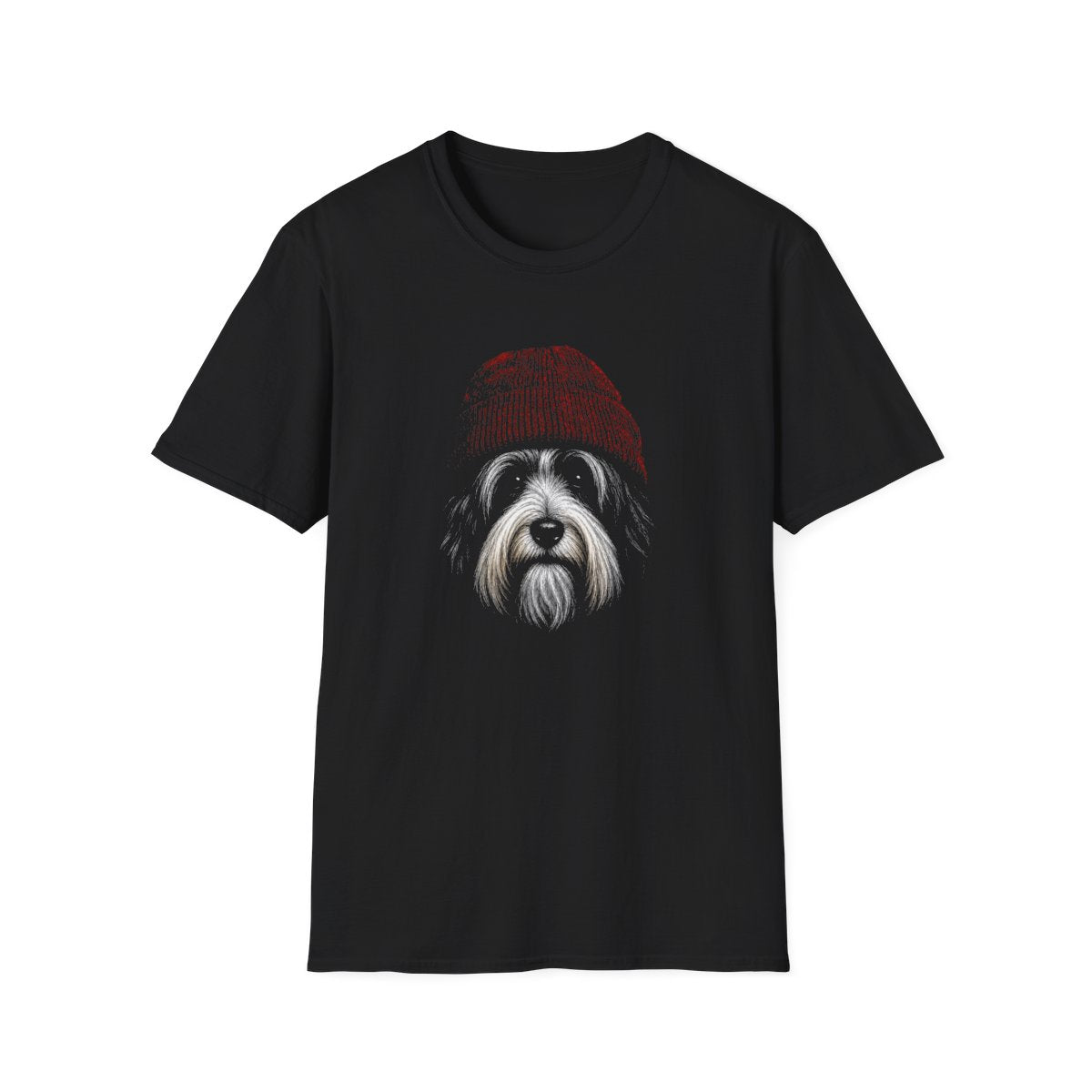 Tibetan Terrier In Beanie Tee