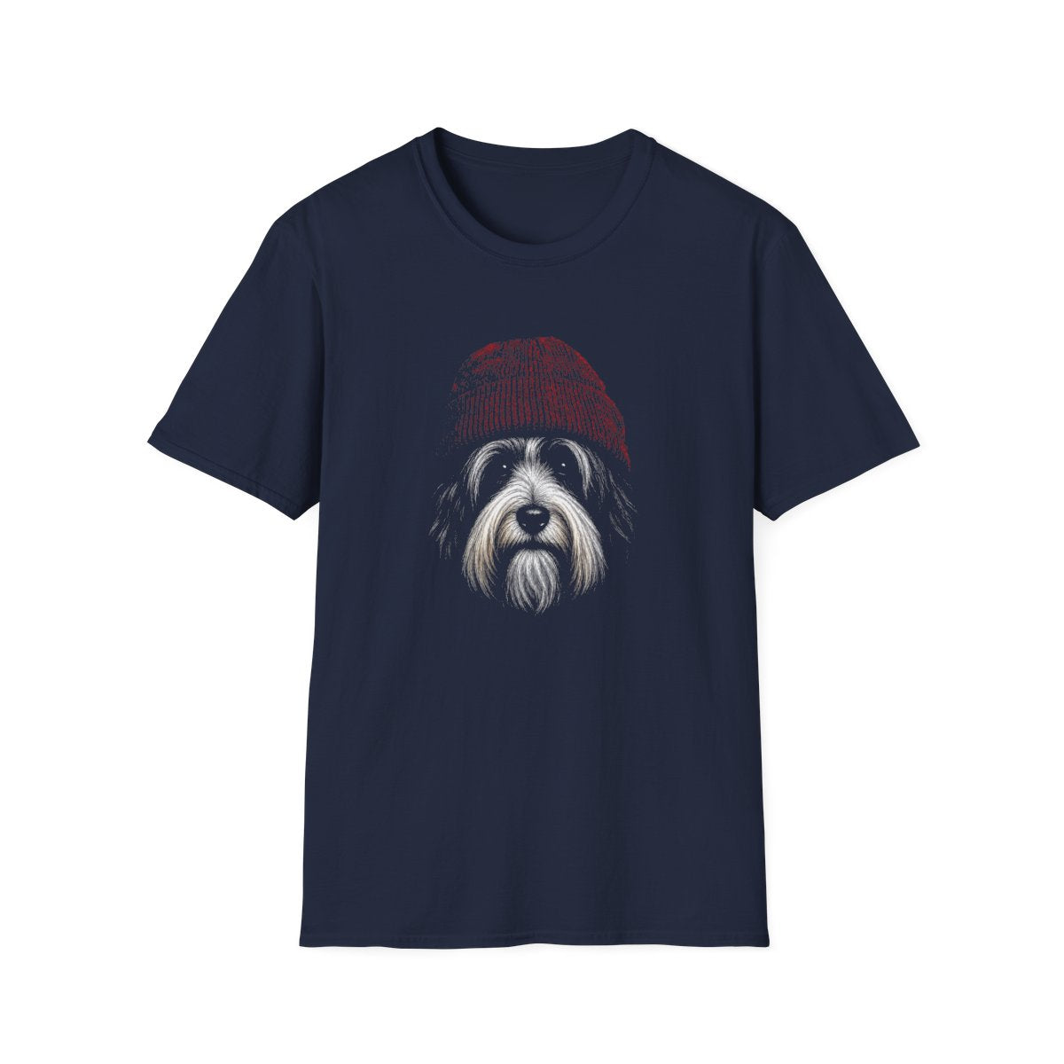 Tibetan Terrier In Beanie Tee