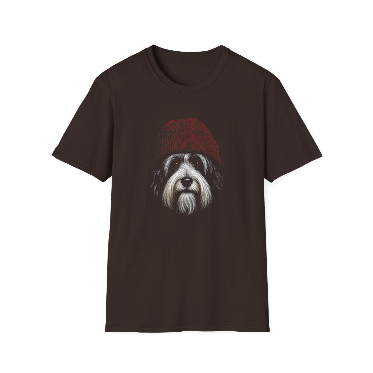 Tibetan Terrier In Beanie Tee