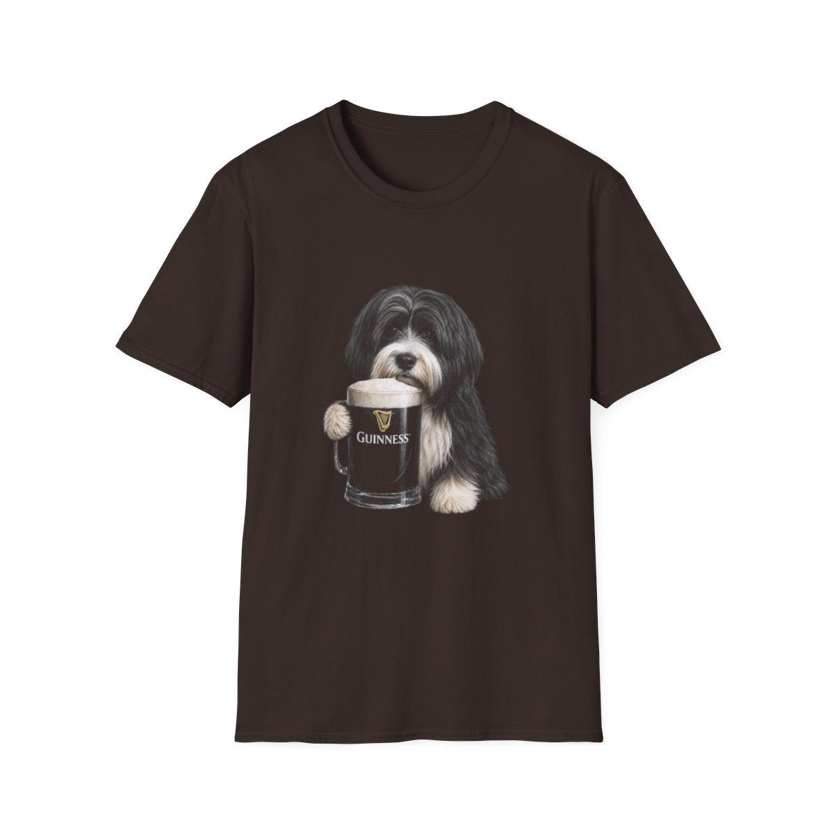 Tibetan Terrier With A Pint Tee