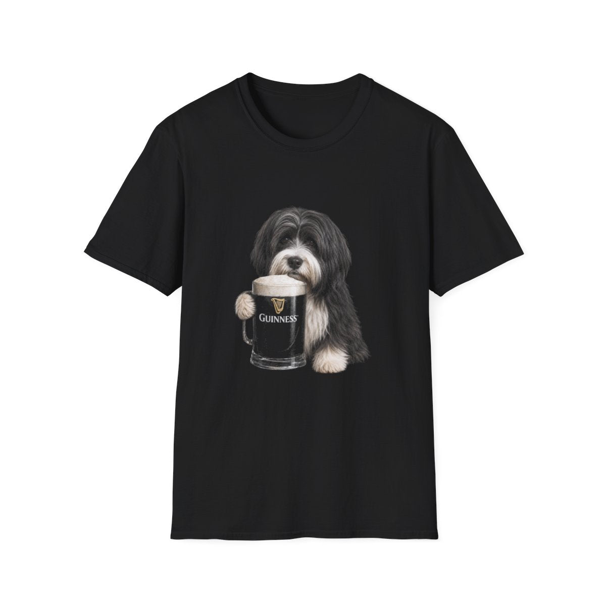 Tibetan Terrier With A Pint Tee