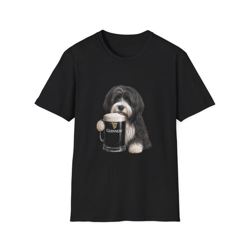 Tibetan Terrier With A Pint Tee