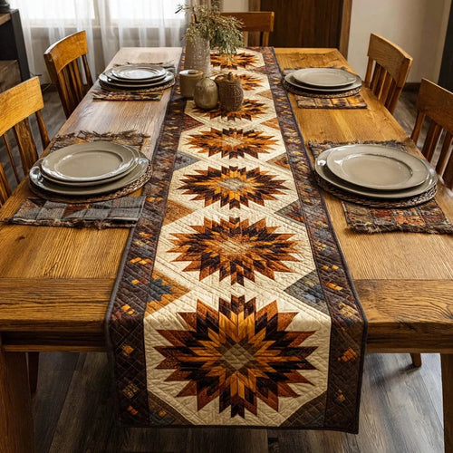 Timber Glow Quilted Table Runner