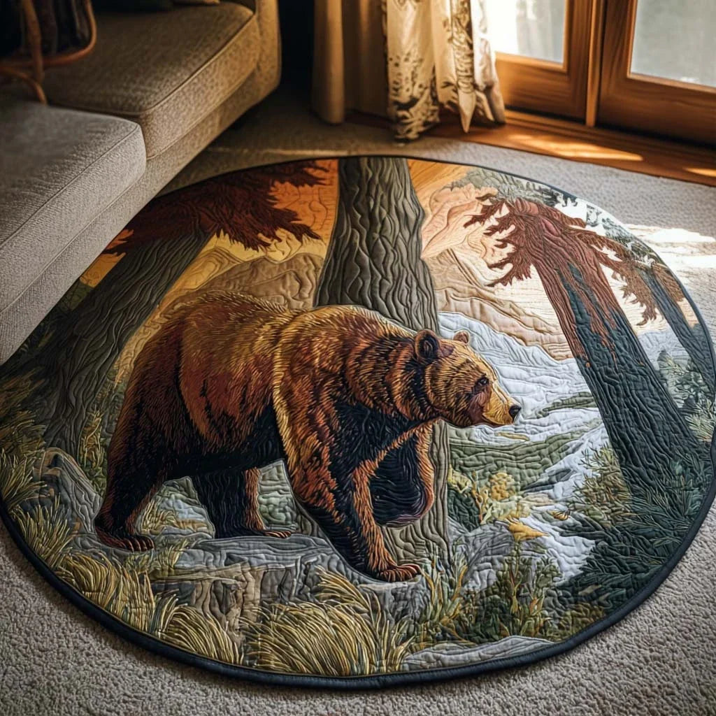 Timber Heart Quilted Round Mat