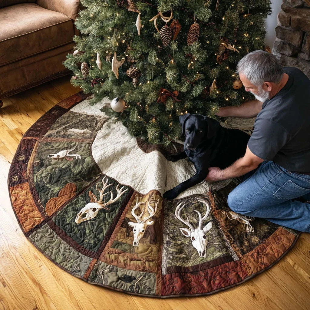 Timber Hunt Realm Christmas Quilted Tree Skirt
