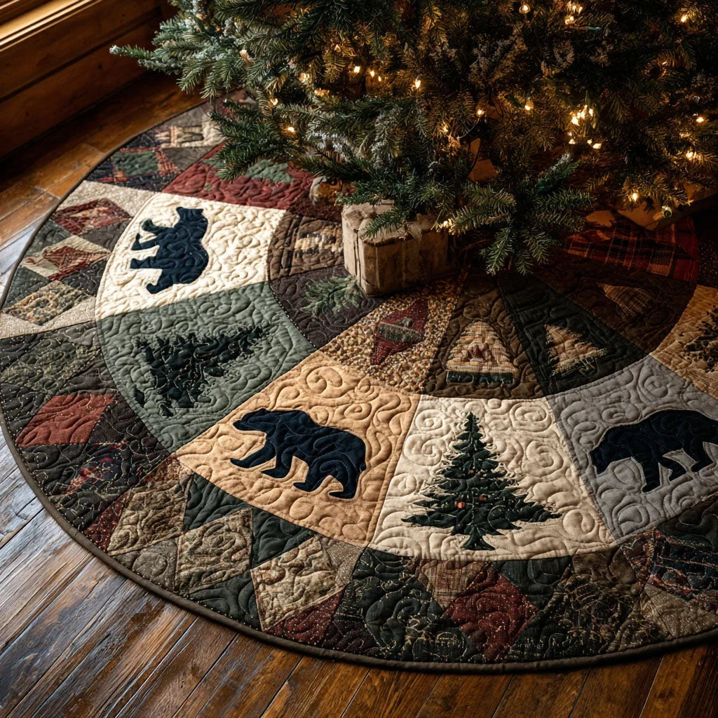 Timber Trail Christmas Quilted Tree Skirt
