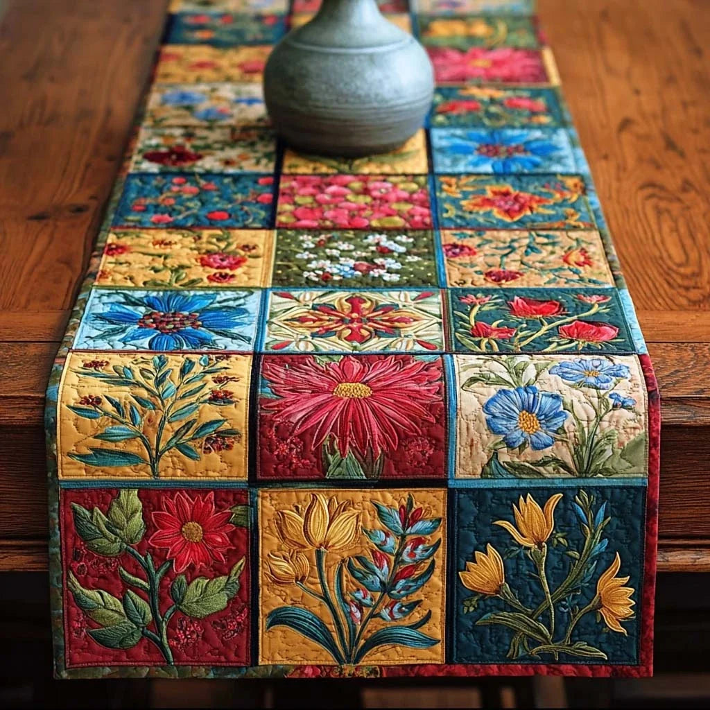 Timeless Florals Quilted Table Runner