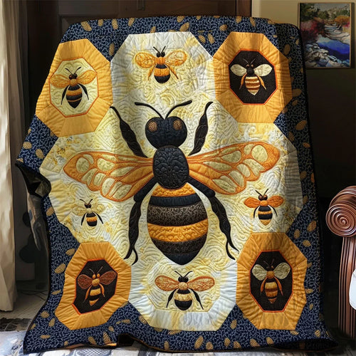 Timeless Honey Bee Quilt Blanket