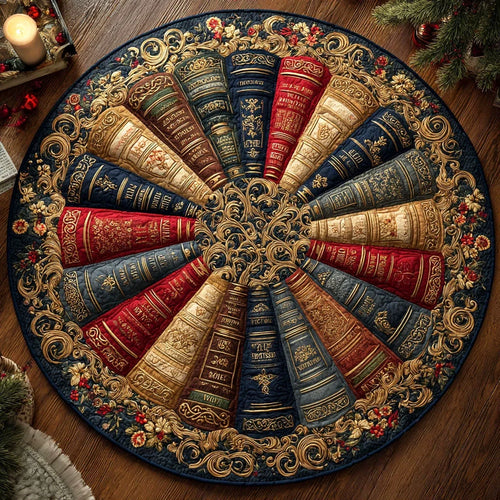 Timeless Library Quilted Round Mat