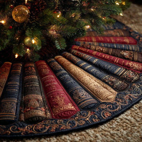 Timeless Tales Christmas Quilted Tree Skirt