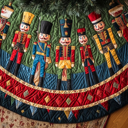 Tinsel and Tidings Christmas Quilted Tree Skirt