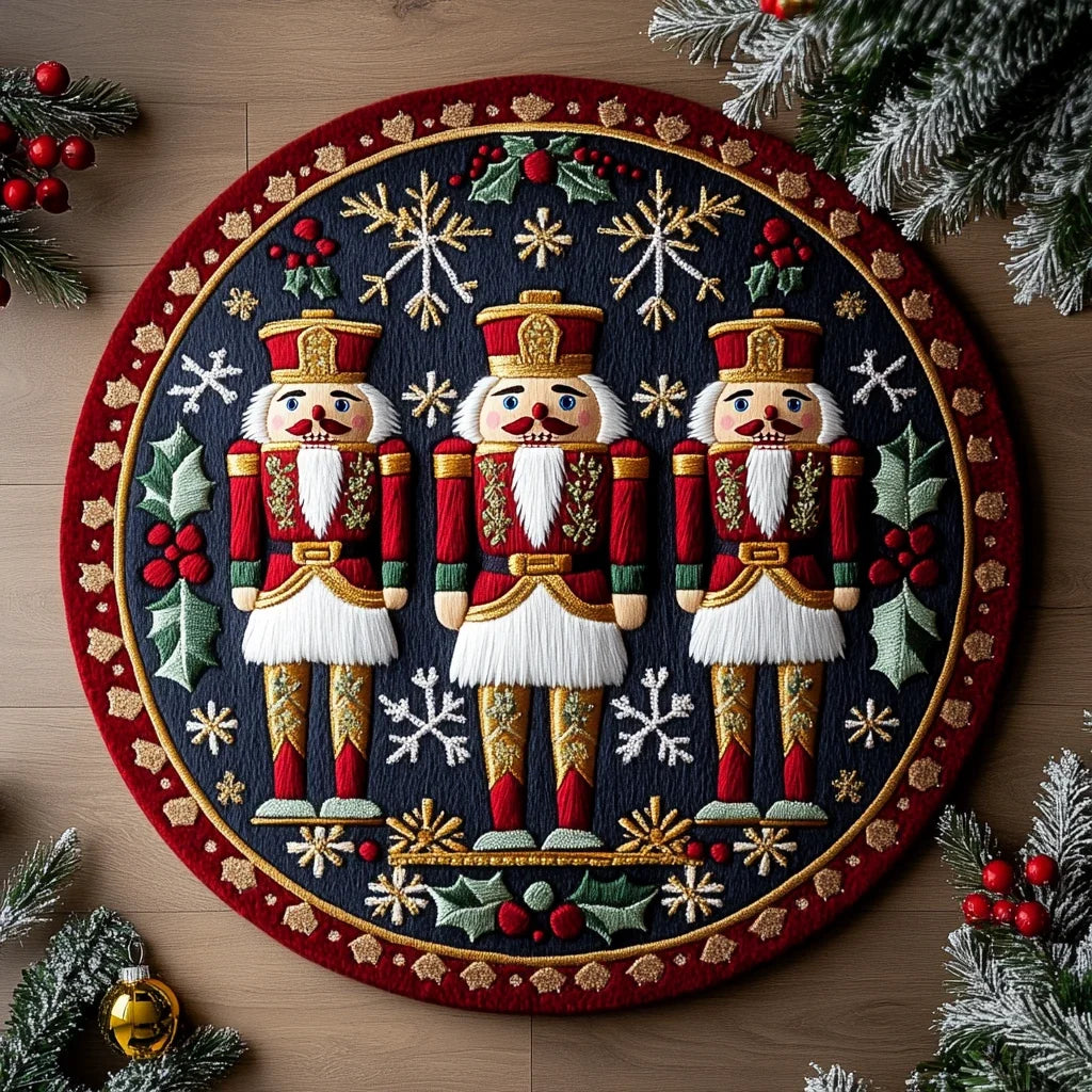 Tinsel Town Quilted Round Mat
