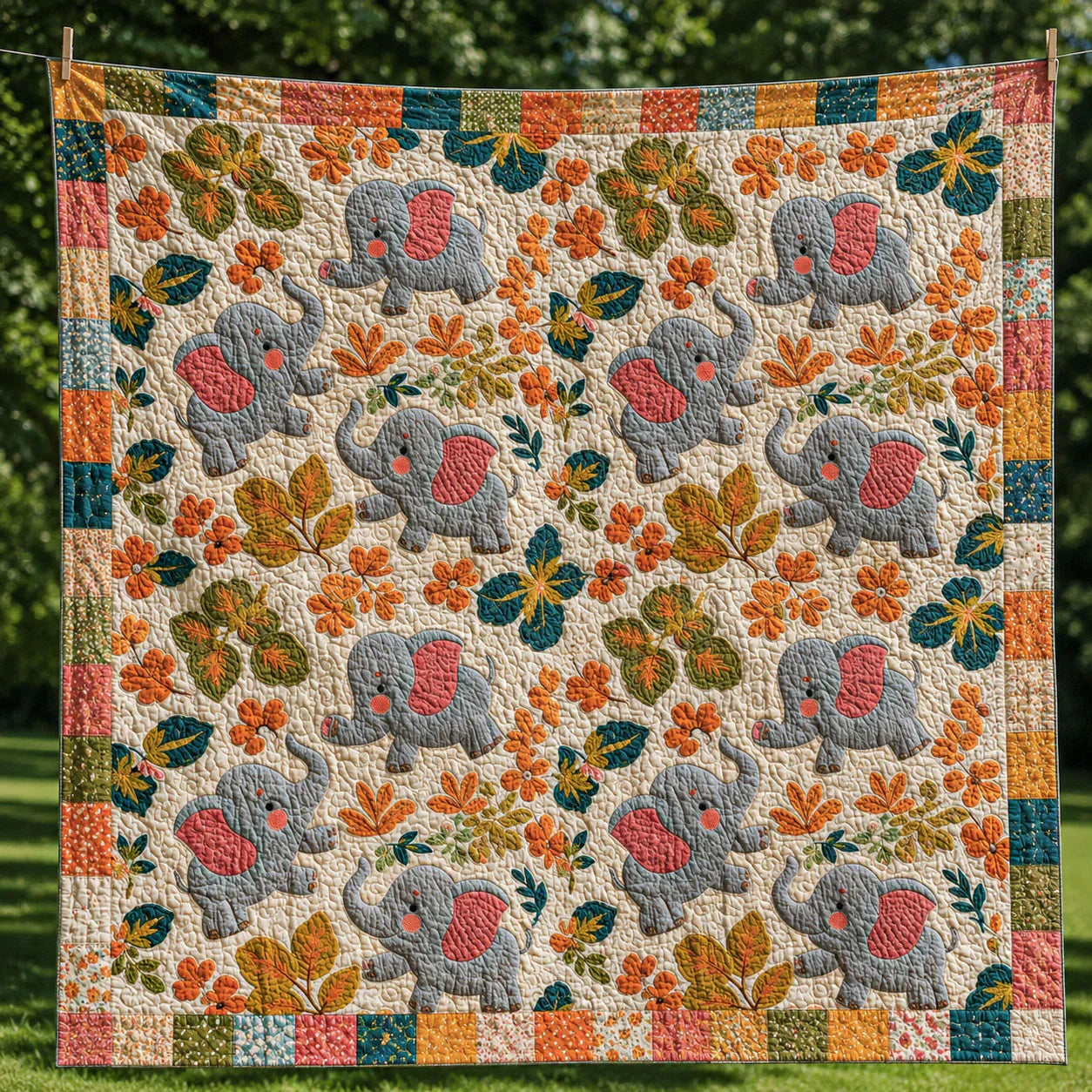 Tiny Tusk Quilt Blanket - Quilted Blanket by Wild and Way