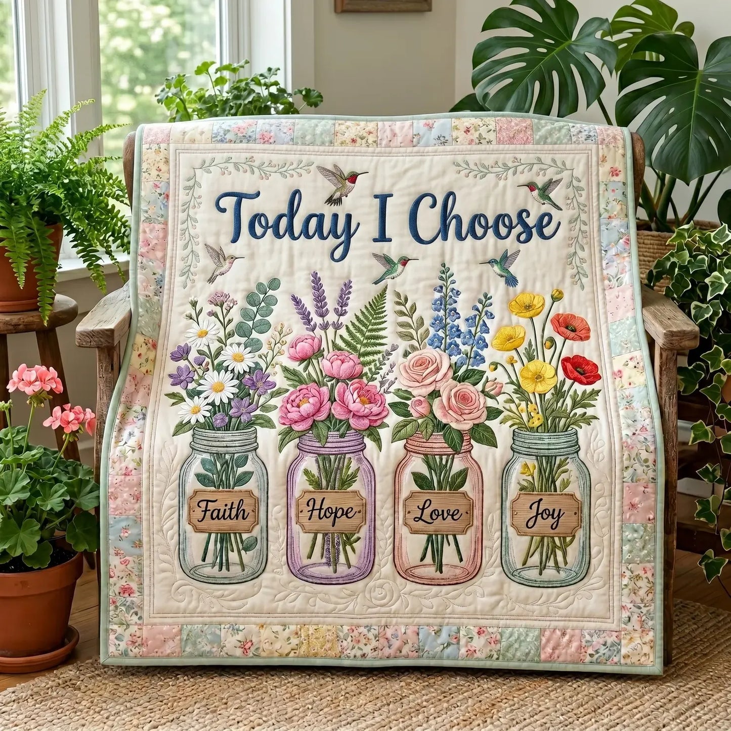 Today I Choose Quilt Blanket