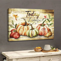 today i choose joy fall thanksgiving wall art canvas print (Landscape)