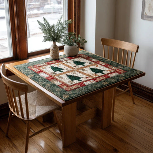 Traditional Christmas Quilted Table Topper
