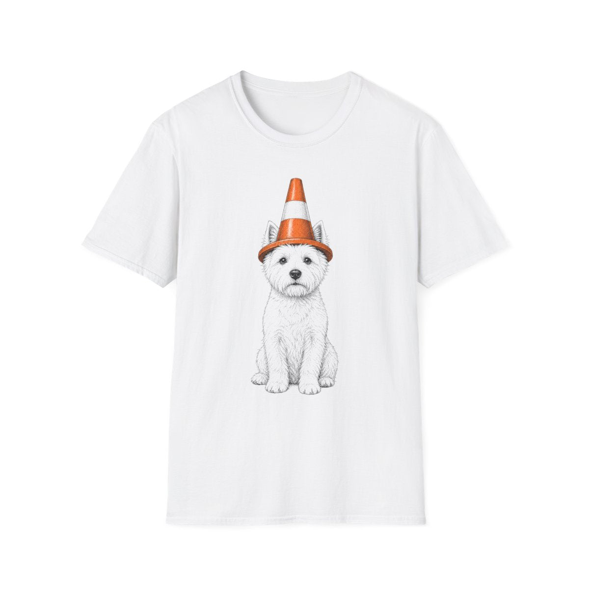 Traffic Cone Westie Tee