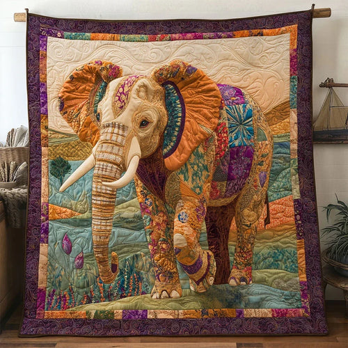 Tranquil Elephant Quilt Blanket