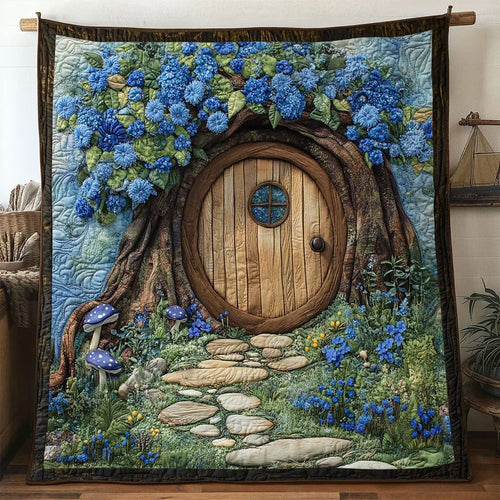 Tree House Woodland Path Quilt Blanket