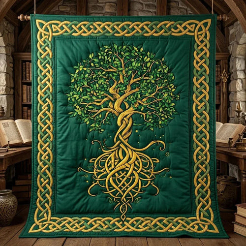 Tree of Life Quilt Blanket - Quilted Blanket by Wild and Way