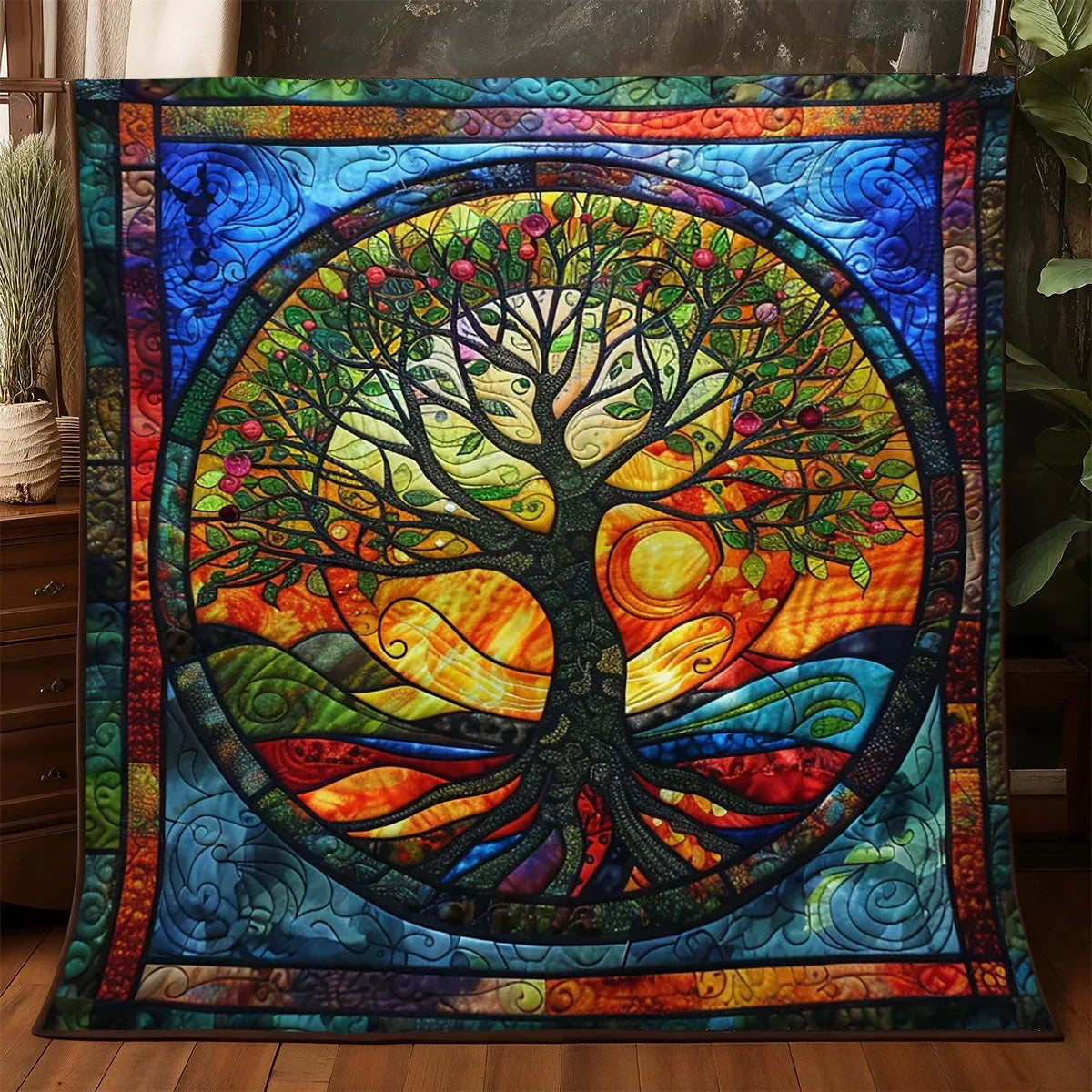 Tree Of Life Quilt Blanket